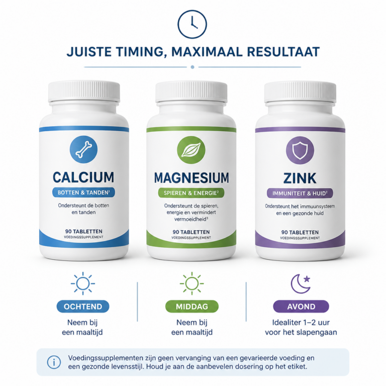 Calcium, magnesium & zink: juiste moment